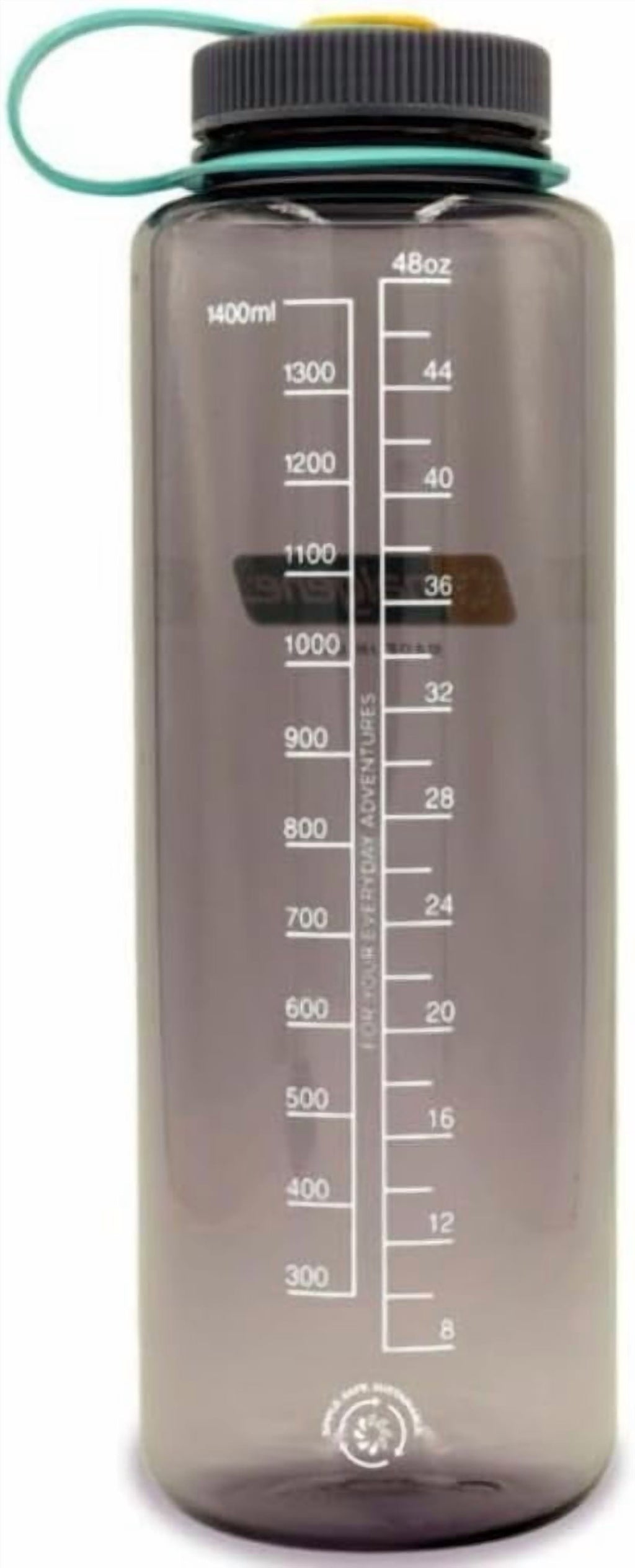 Nalgene Sustain Tritan BPA-Free Water  Made with Material Derived from 50% Plastic Waste (using ISCC certified mass balance), 48 OZ, Wide Mouth, Aubergine - K0LR