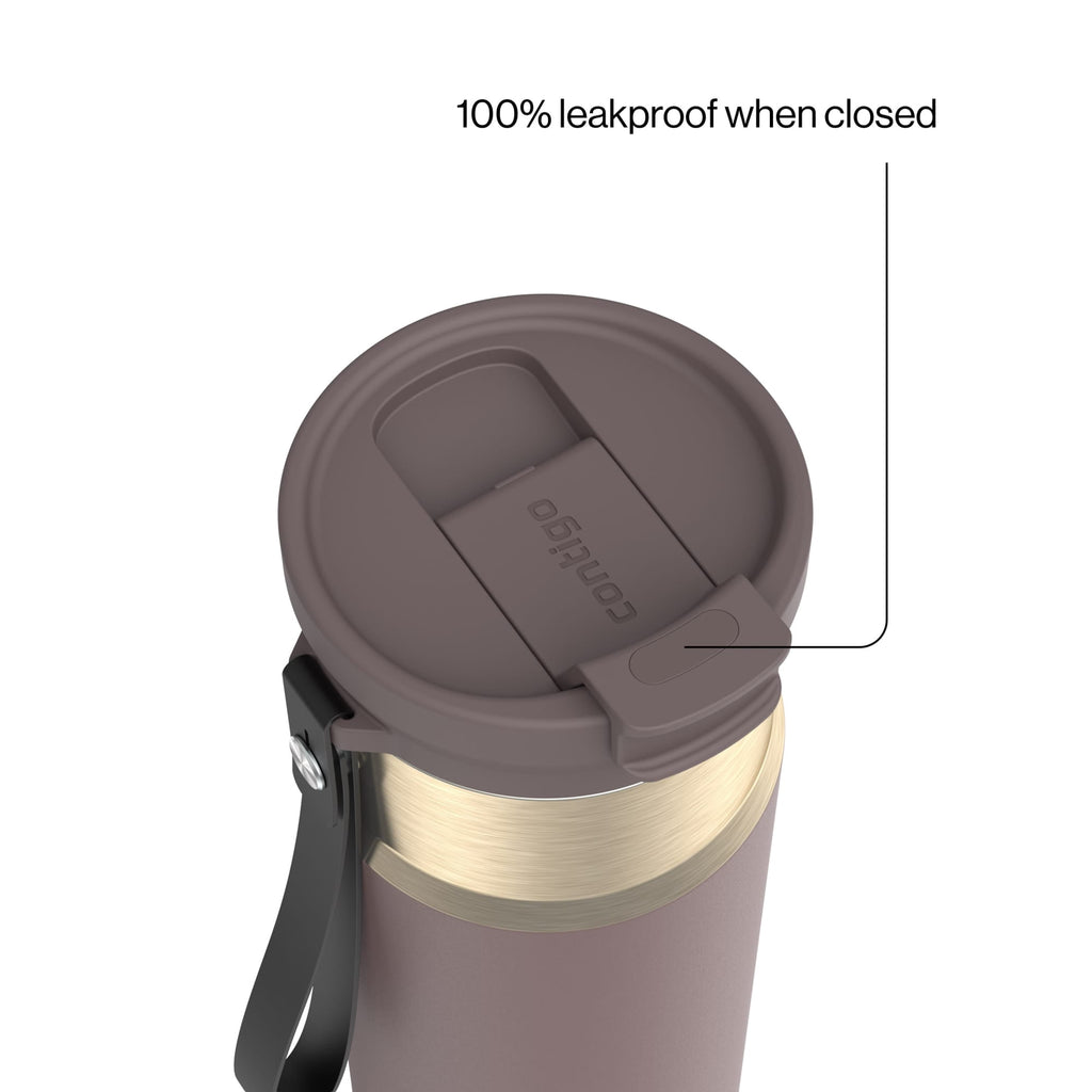 Contigo DualSip 24 oz Leakproof Insulated Water Bottle with Carrying Strap and 2-Way Lid - 9XU3