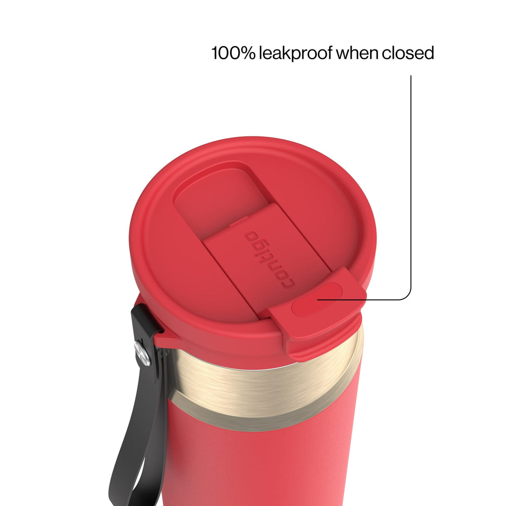 Contigo DualSip 24 oz Leakproof Insulated Water Bottle with Carrying Strap and 2-Way Lid - 9XU3