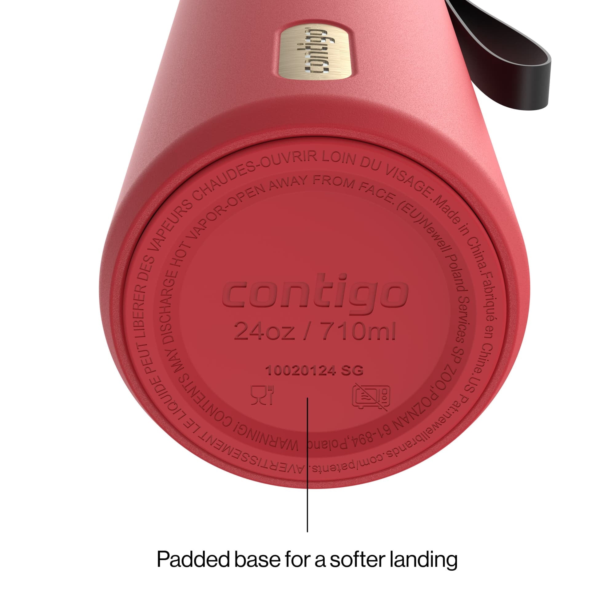Contigo DualSip 24 oz Leakproof Insulated Water Bottle with Carrying Strap and 2-Way Lid - 9XU3