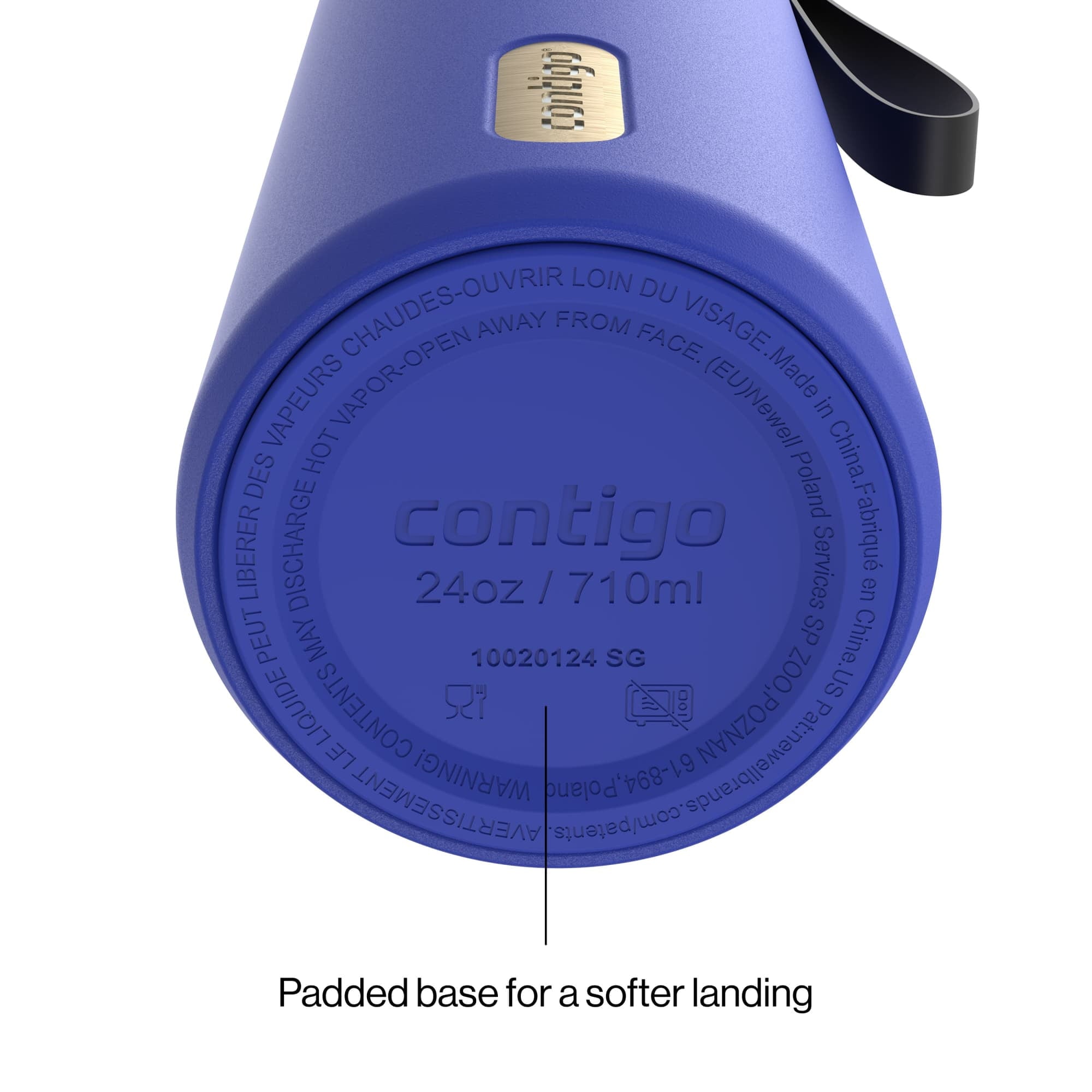 Contigo DualSip 24 oz Leakproof Insulated Water Bottle with Carrying Strap and 2-Way Lid - 9XU3