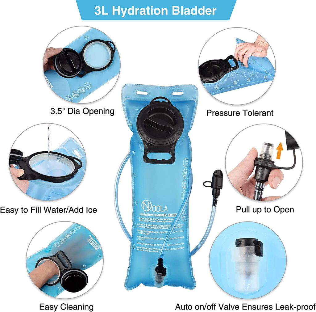 Brightify 17L Hydration Backpack with 3L TPU Water Bladder, Camel Backpack Hydration Pack for Hiking Hunting Climbing Cycling Biking Running, Molle Compatible Water Backpack for Men Women, Black - 6GYZ
