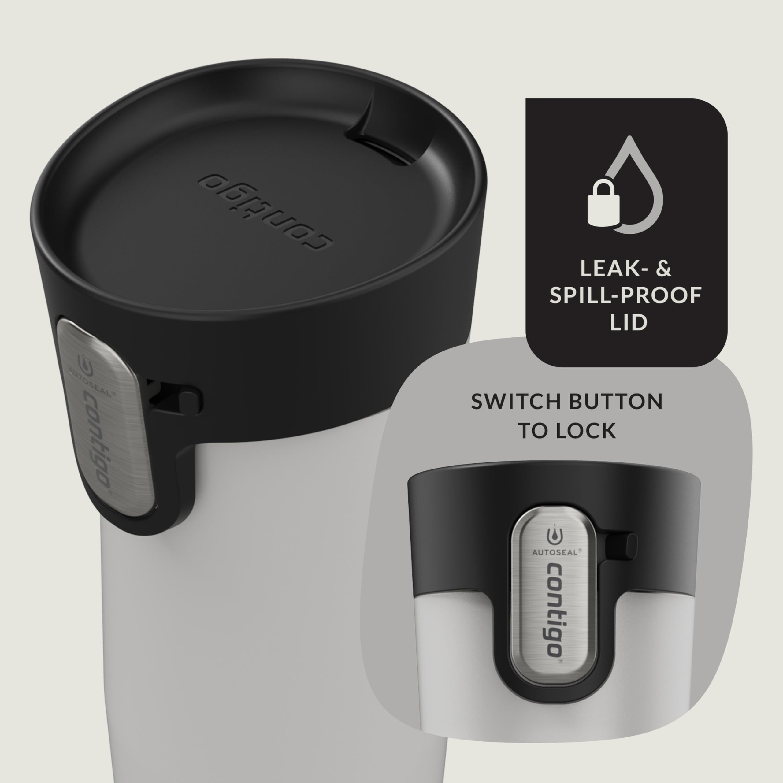 Contigo AUTOSEAL West Loop Vacuum-Insulated Stainless Steel Travel Mug with Easy-Clean Lid, 12oz - X02G