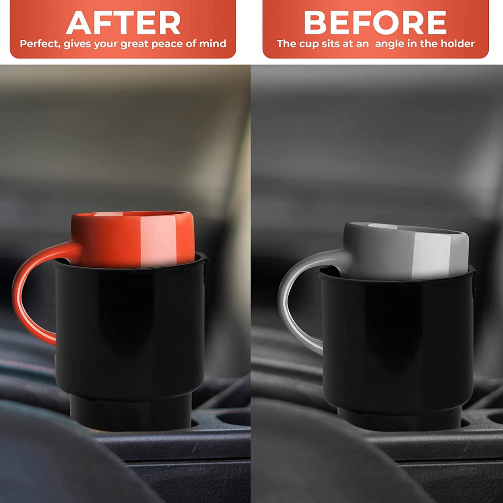 Cup Holder Expander - Fits Hydro Flasks 32/40 oz, Nalgene,  &amp; Large Bottles up to 3.8  Wide - for  up to 3.2  Wide - Black - BNO2