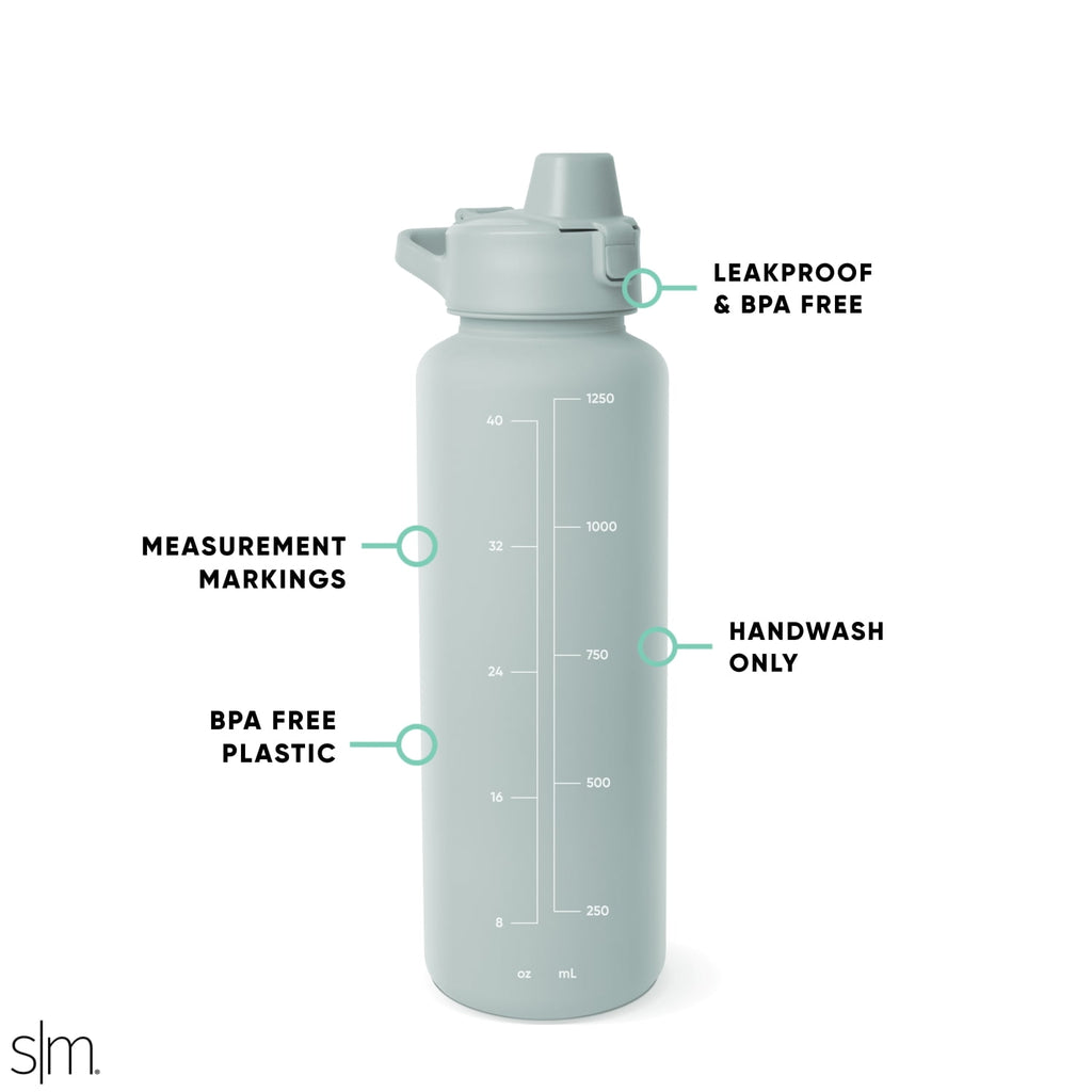 Simple Modern 48 fl oz Reusable Tritan Summit Water Bottle with Silicone Straw Lid|Seaglass Sage - GIWE