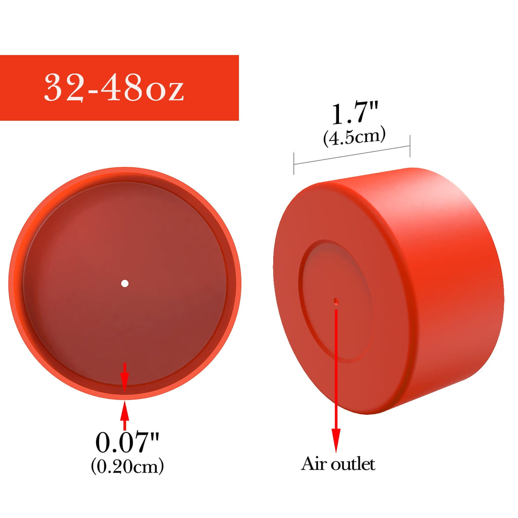 Linkidea 2 Pack Water Bottle Boot Compatible with Nalgene Sustain Wide Mouth 32oz/48oz, Narrow Mouth 32oz, Silicone Anti-Slip Bottle Bottom Bumper Protector (Red) - KHM5