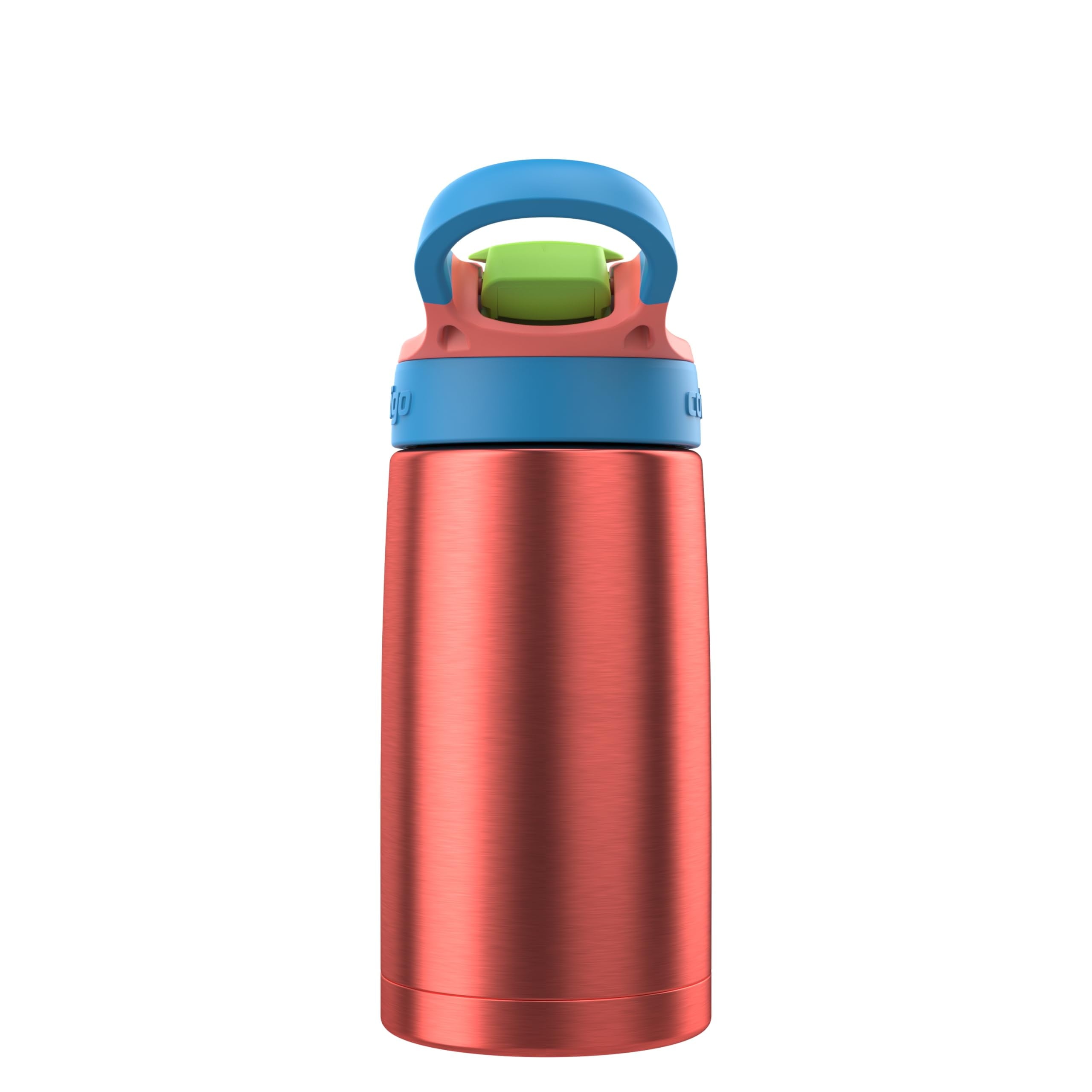 Contigo AUTOSPOUT Water Bottle, 13 oz, Coral Blue/Poppy - UJ69
