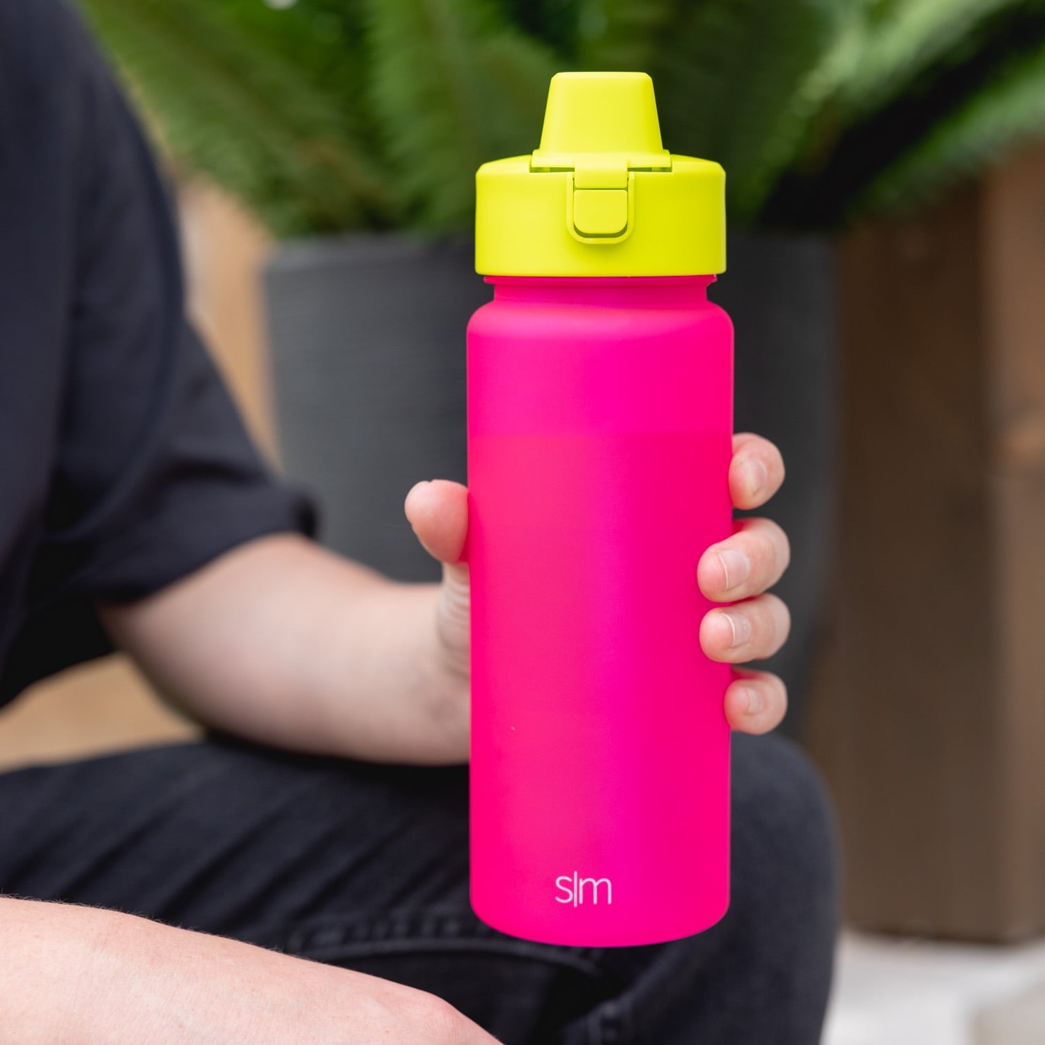 Simple Modern 22 fl oz Reusable Tritan Summit Water Bottle with Silicone Straw Lid|Raspberry Chartreuse - 3J5S