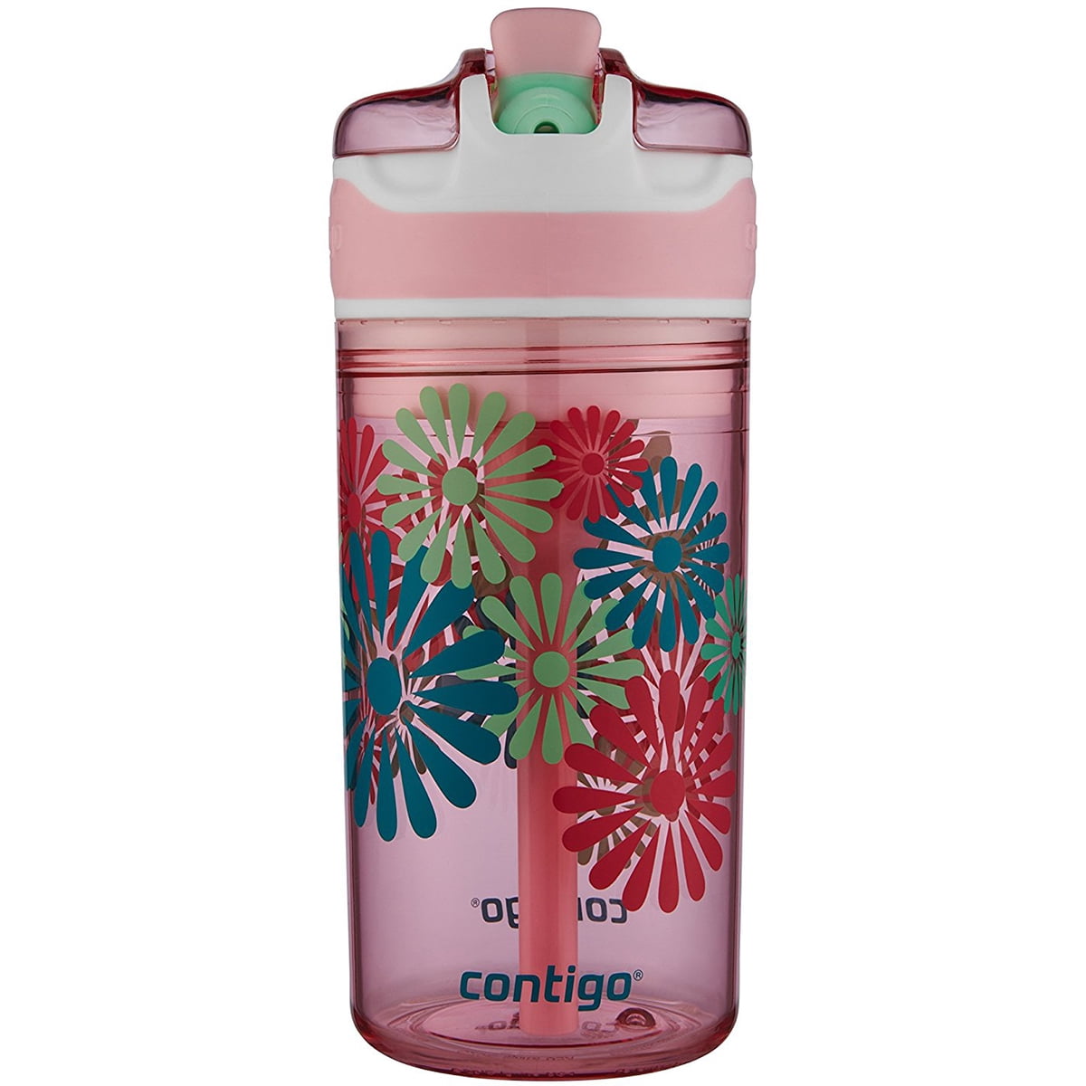 Contigo 13 oz. Kid's Snack Hero Drink Tumbler - Ballet Slipper Pink with Flowers - IF2Q
