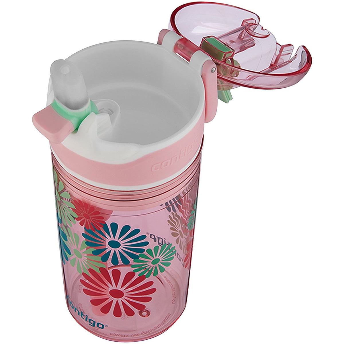 Contigo 13 oz. Kid's Snack Hero Drink Tumbler - Ballet Slipper Pink with Flowers - IF2Q