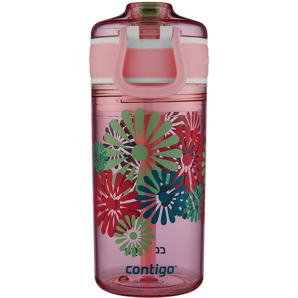 Contigo 13 oz. Kid's Snack Hero Drink Tumbler - Ballet Slipper Pink with Flowers - IF2Q