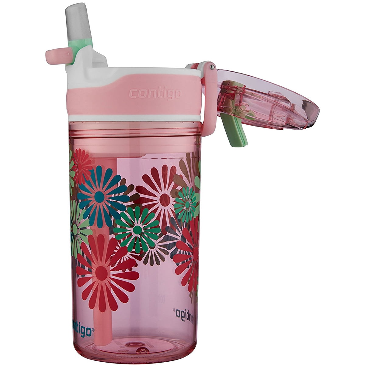 Contigo 13 oz. Kid's Snack Hero Drink Tumbler - Ballet Slipper Pink with Flowers - IF2Q