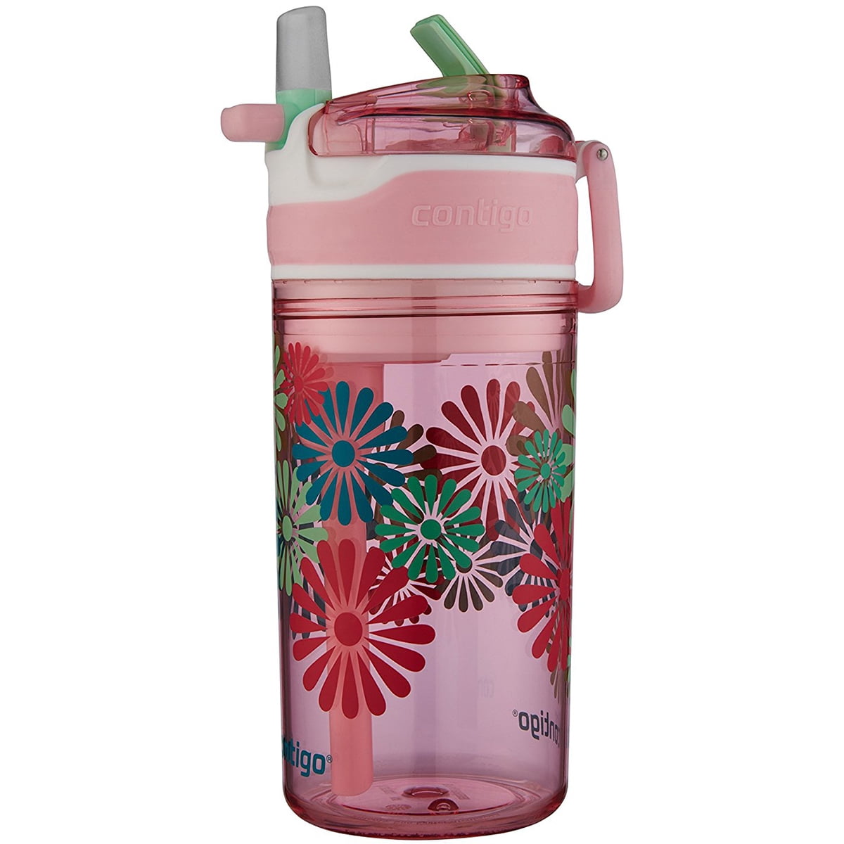 Contigo 13 oz. Kid's Snack Hero Drink Tumbler - Ballet Slipper Pink with Flowers - IF2Q