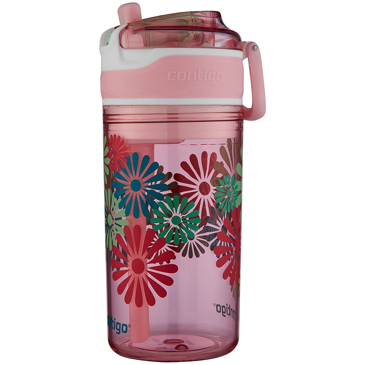 Contigo 13 oz. Kid's Snack Hero Drink Tumbler - Ballet Slipper Pink with Flowers - IF2Q