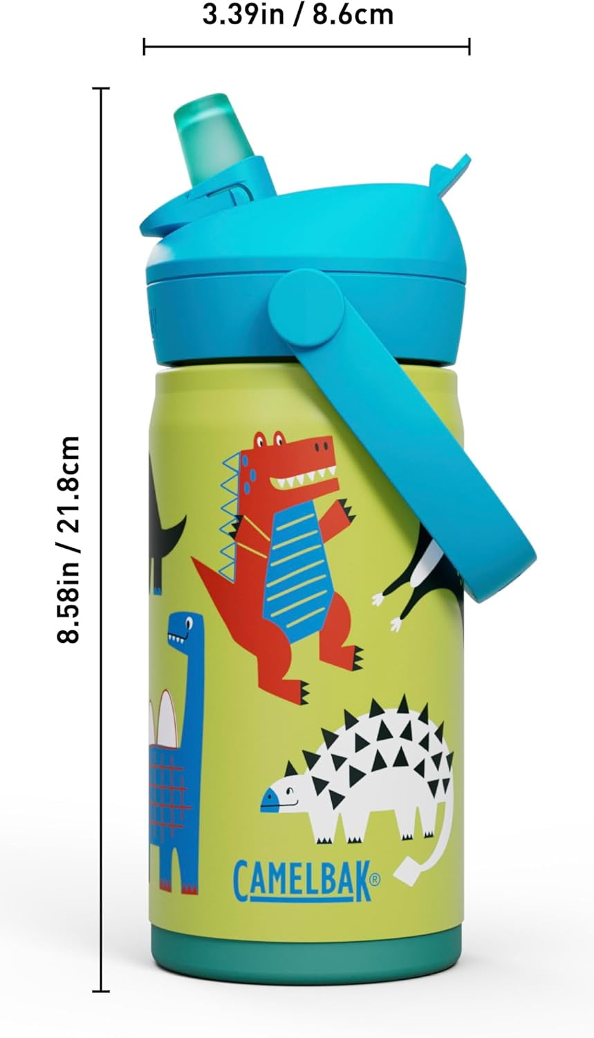 Camelbak Thrive™ Flip Straw Kids Stainless 12oz Water Bottle, Dino Jam - HA5N