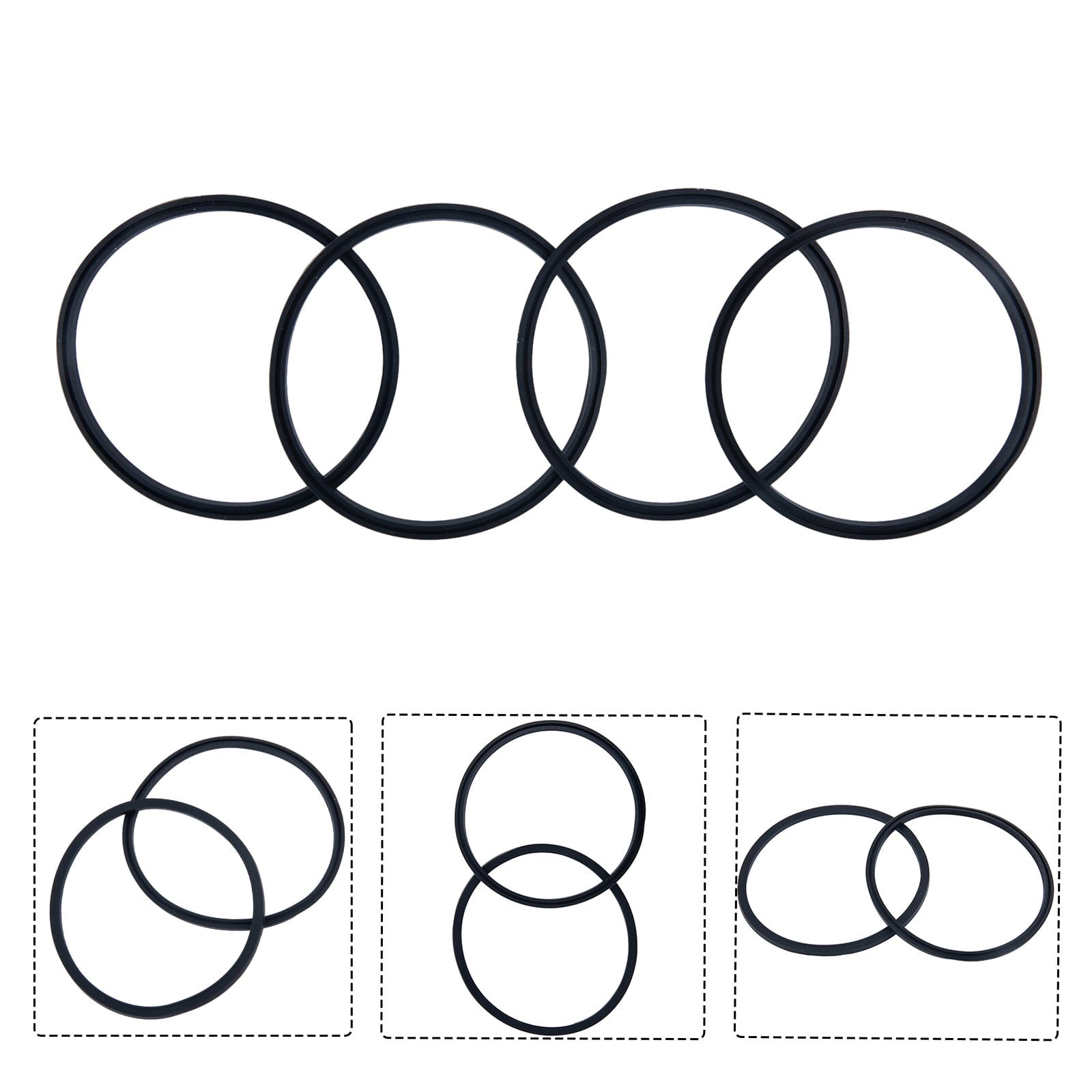 4 Pack Gaskets Compatible for Contigo Snapseal Byron Travel Mug 16oz &amp; 20oz, Replacement Rubber Seal for Contigo Snapseal Lid, Replacement Silicone Part for Contigo Coffee Travel Tumbler - ND9F