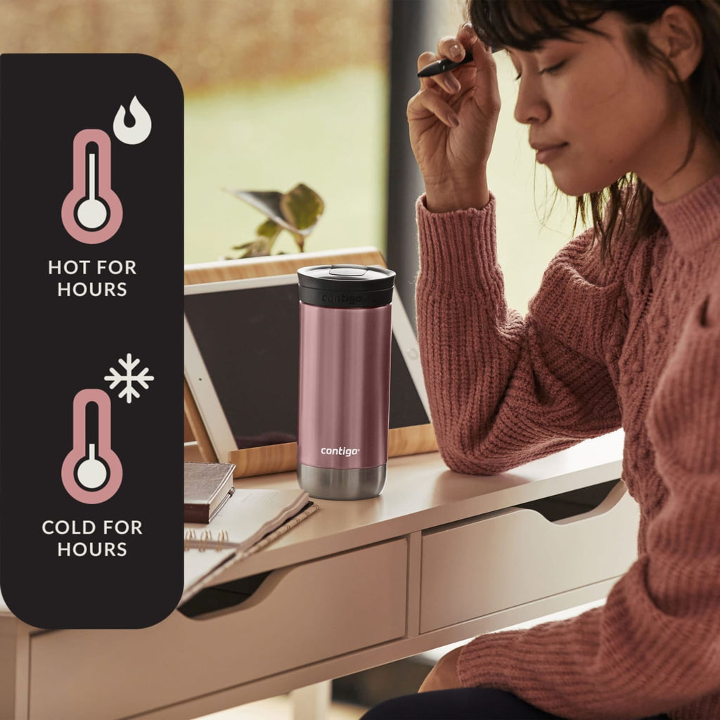 Contigo 16 oz. Huron 2.0 SnapSeal Stainless Steel Travel Mug - Licorice - ZQ5S