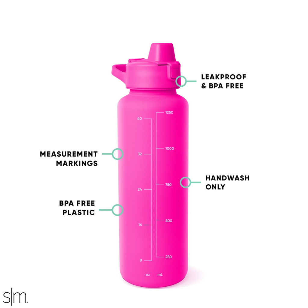 Simple Modern 48 fl oz Reusable Tritan Summit Water Bottle with Silicone Straw Lid|Raspberry Vibes - WY7C