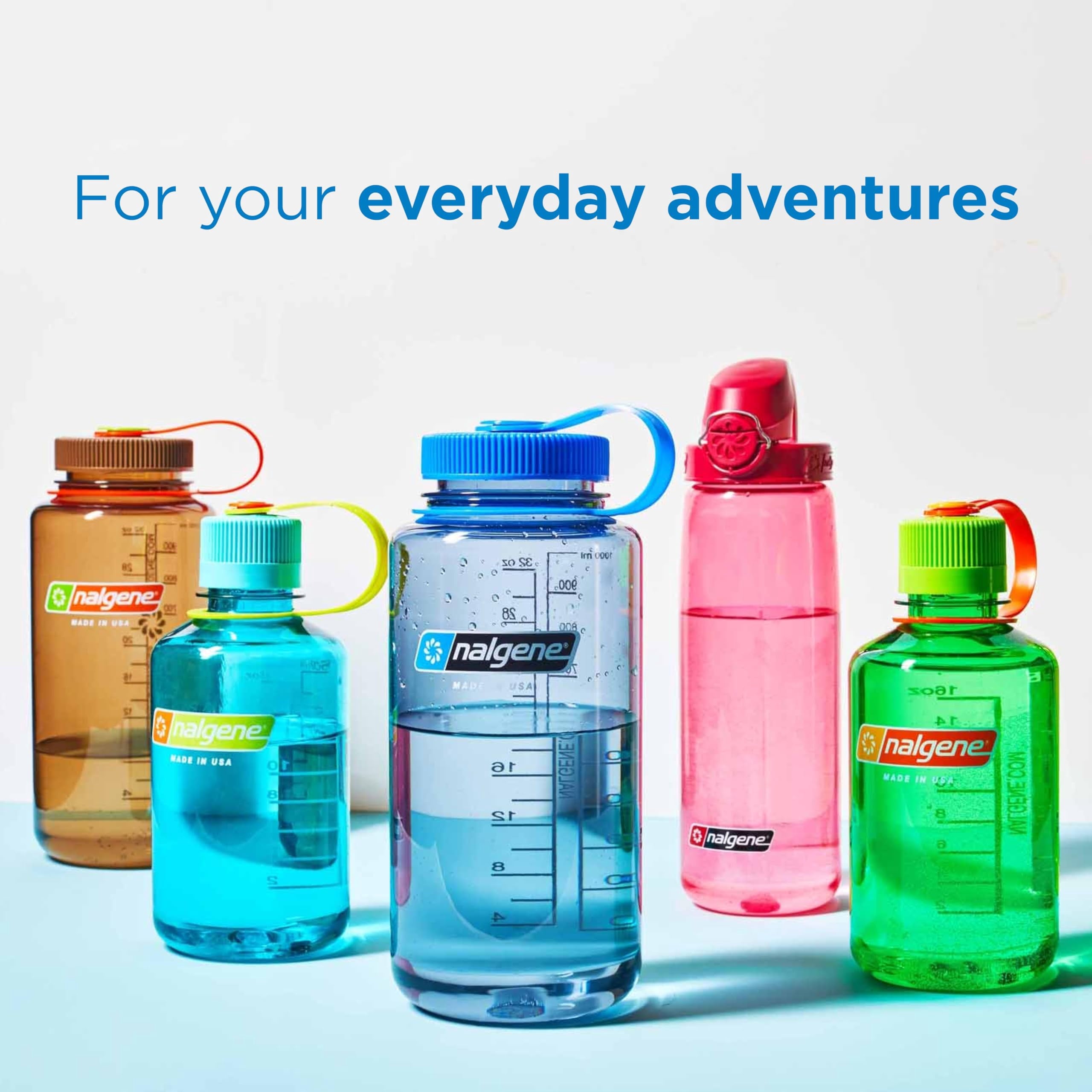Nalgene Sustain Tritan BPA-Free Water Bottle Made with Material Derived from 50% Plastic Waste (using ISCC certified mass balance), 32 OZ, Narrow Mouth, Cotton - ZLVI