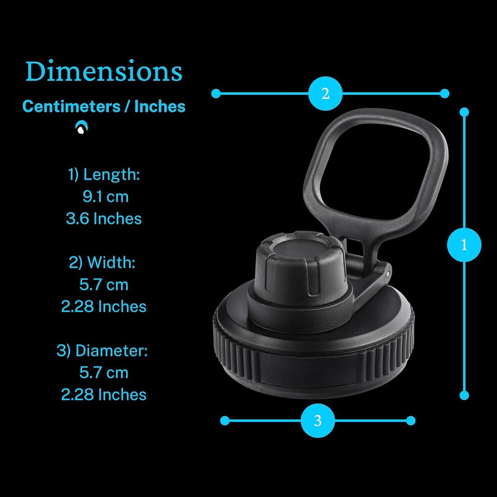 Hydraflow Wide Mouth Spout Twist Chug Nalgene Replacement Lid | Compatible with Nalgene 32 oz Wide Mouth Lid, Hydroflask &amp; Many  Top Water Bottle Brands Sizes 12 16 18 20 32 40 64 Oz - DTOZ
