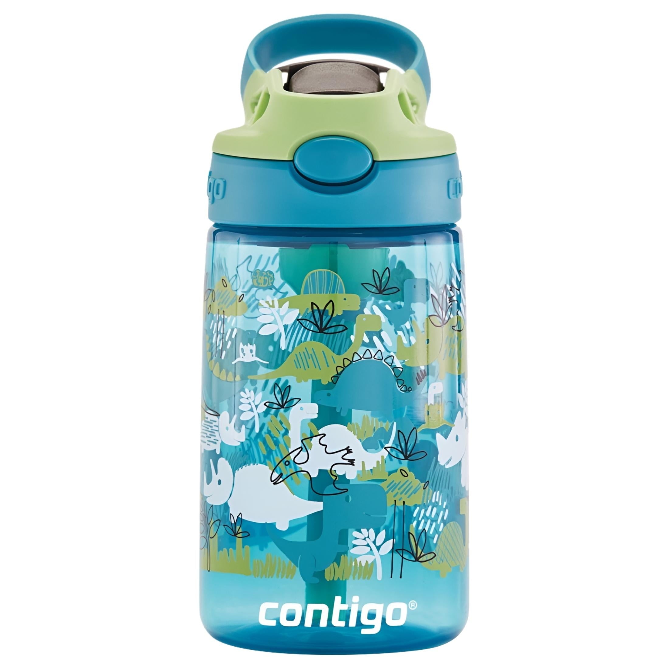 Contigo Kids 2-Pack Straw Water Bottle, 14 oz - Dinos/Sharks - 5A7U