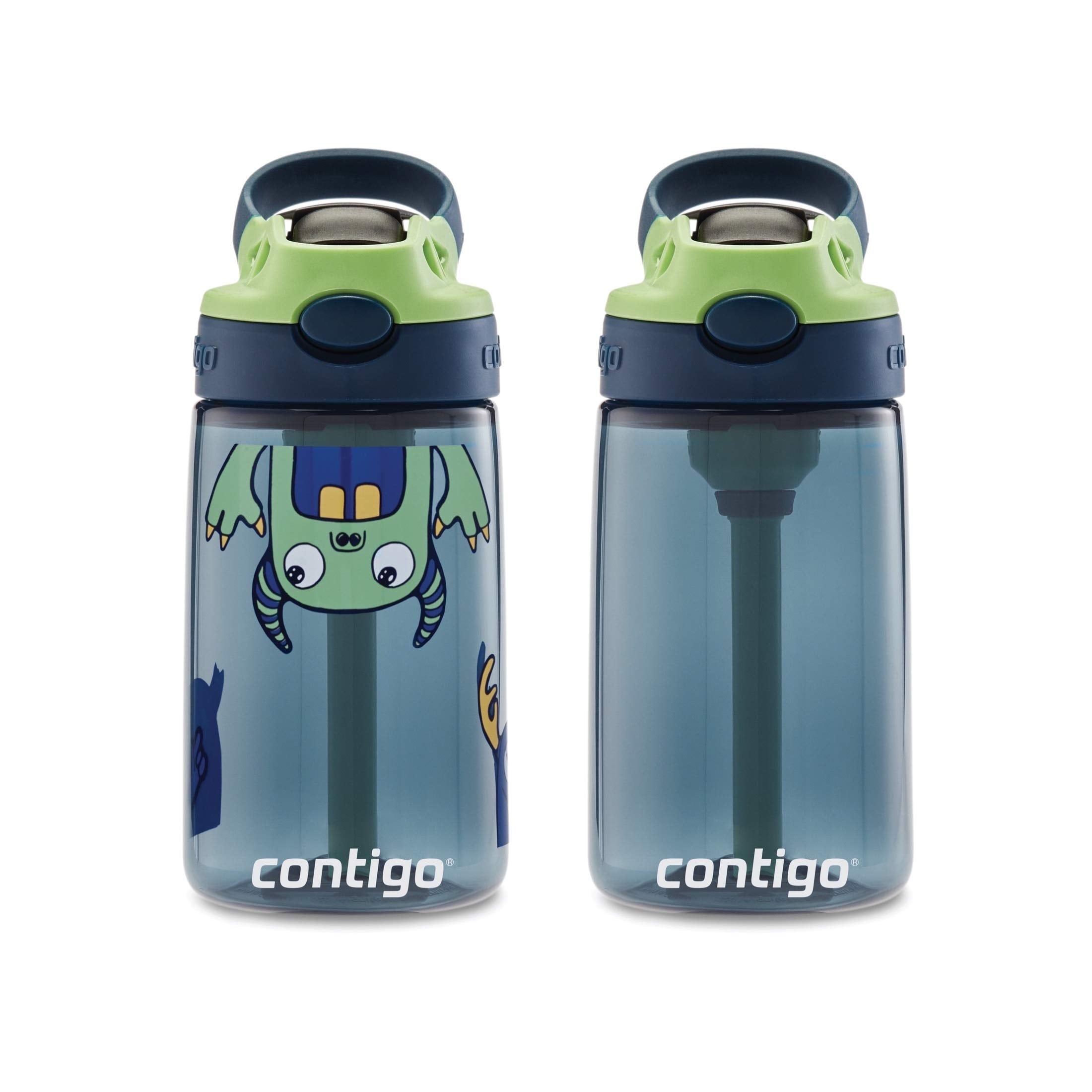 Contigo Kids 2-Pack Straw Water Bottle, 14 oz - Dinos/Sharks - 5A7U