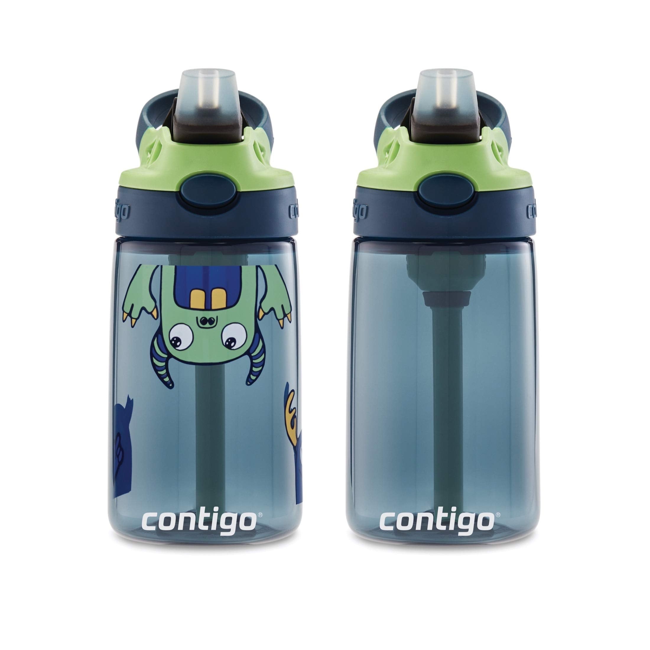 Contigo Kids 2-Pack Straw Water Bottle, 14 oz - Dinos/Sharks - 5A7U