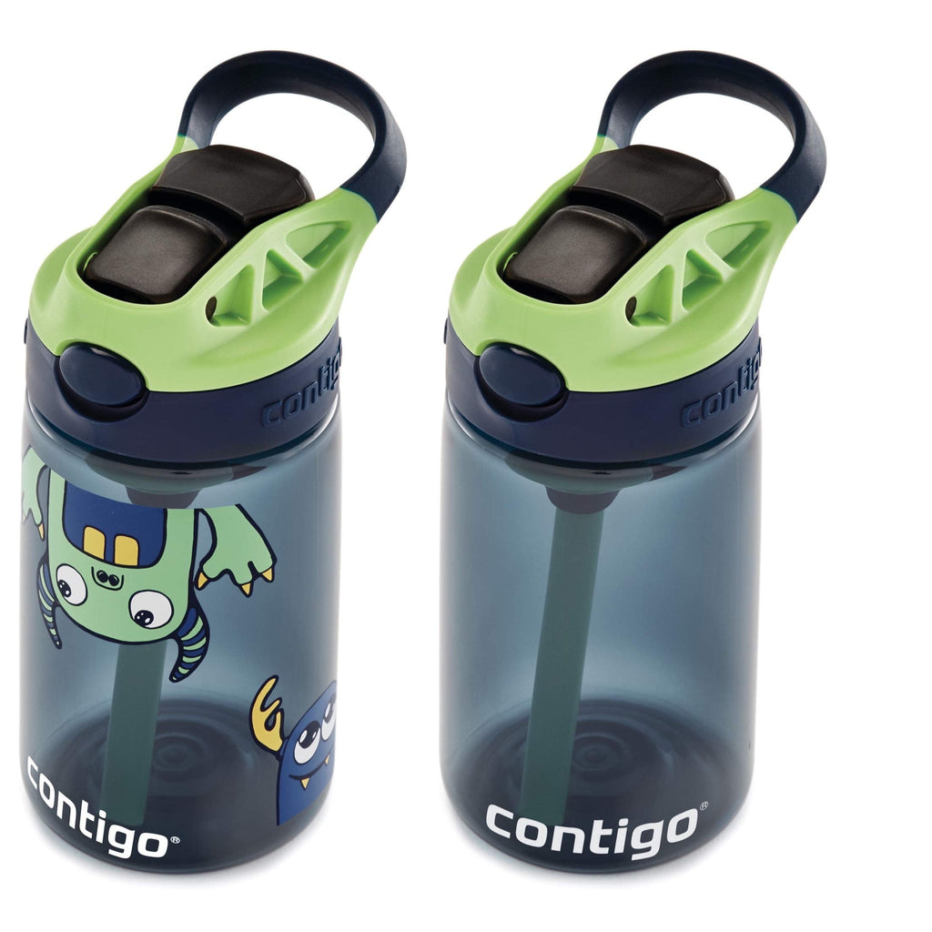 Contigo Kids 2-Pack Straw Water Bottle, 14 oz - Dinos/Sharks - 5A7U