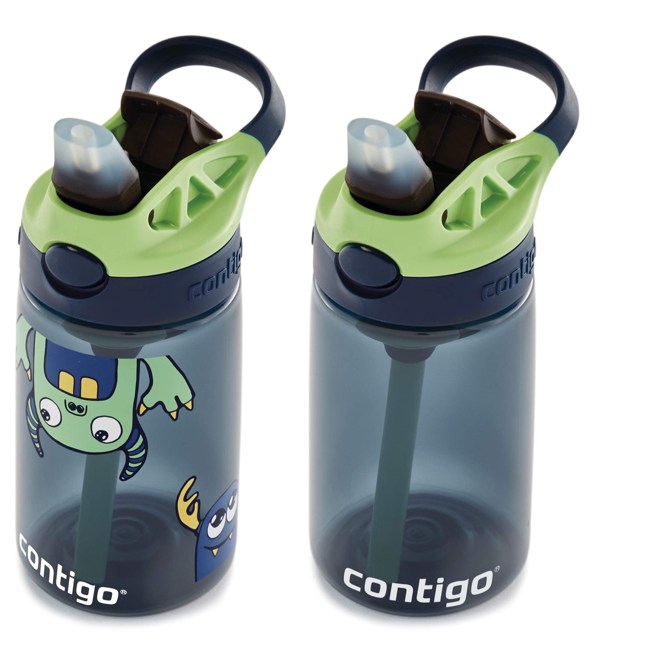 Contigo Kids 2-Pack Straw Water Bottle, 14 oz - Dinos/Sharks - 5A7U