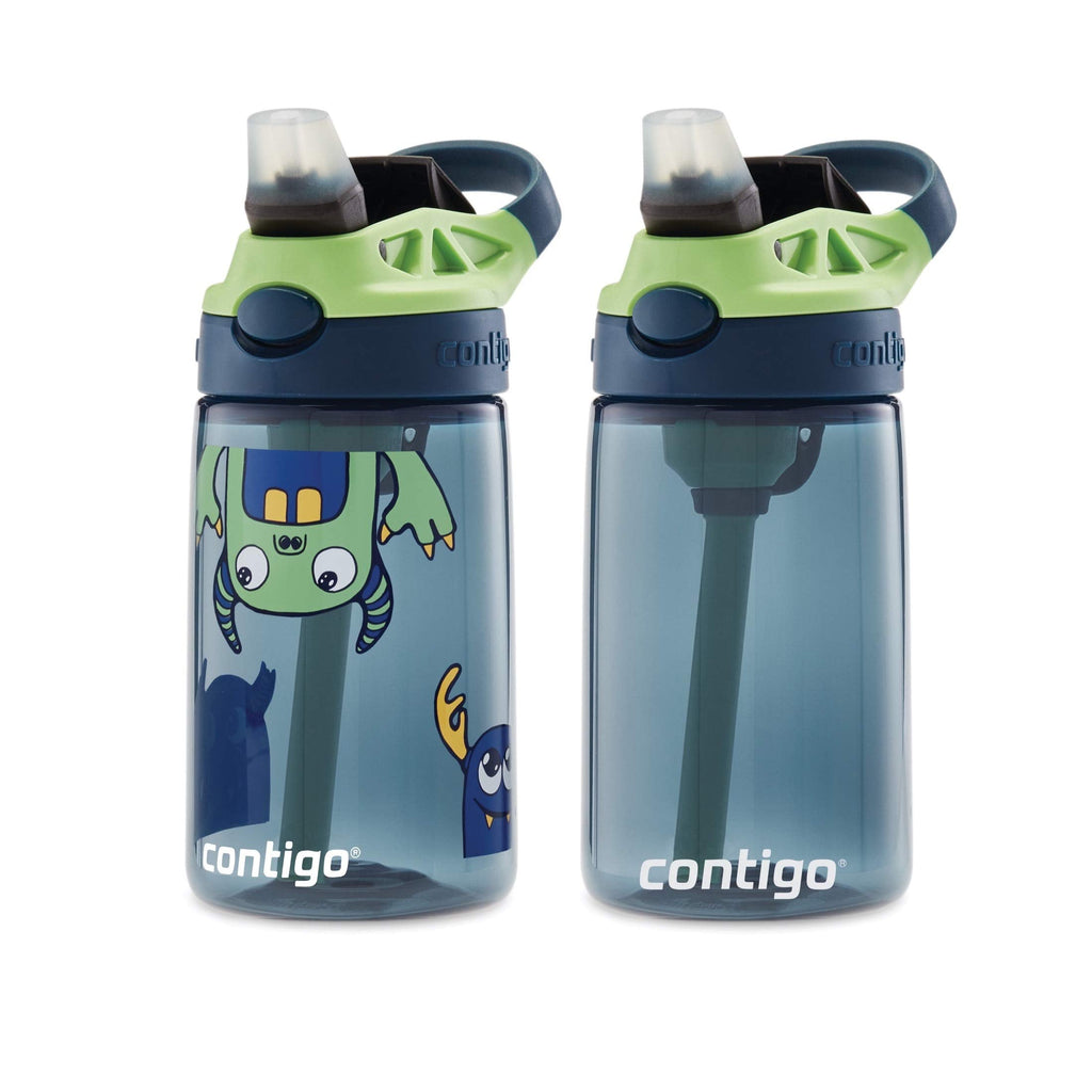 Contigo Kids 2-Pack Straw Water Bottle, 14 oz - Dinos/Sharks - 5A7U