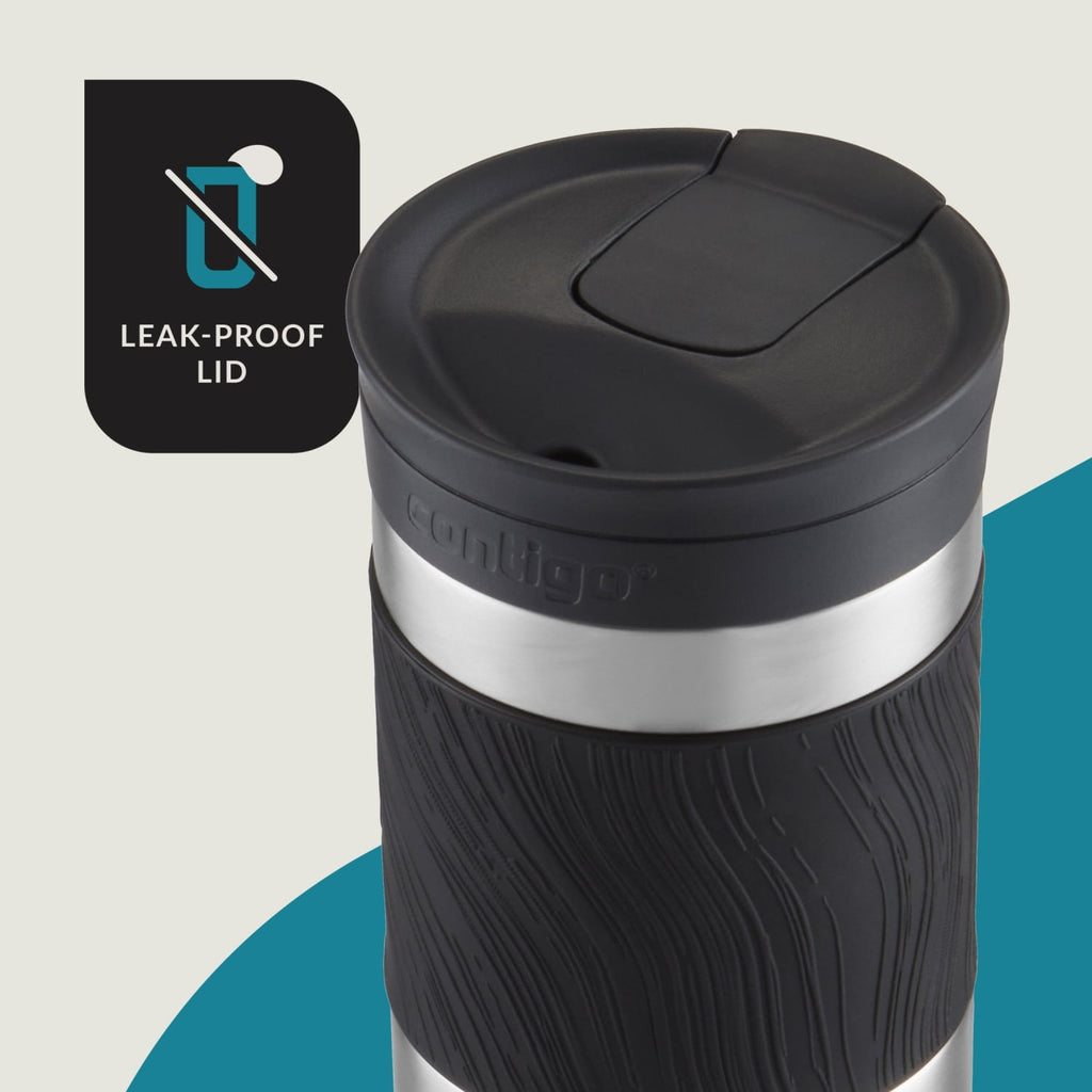 Contigo Byron 2.0 Stainless Steel Travel Mug with SNAPSEAL Lid and Grip in Black, 24 fl oz. - 6Q2C