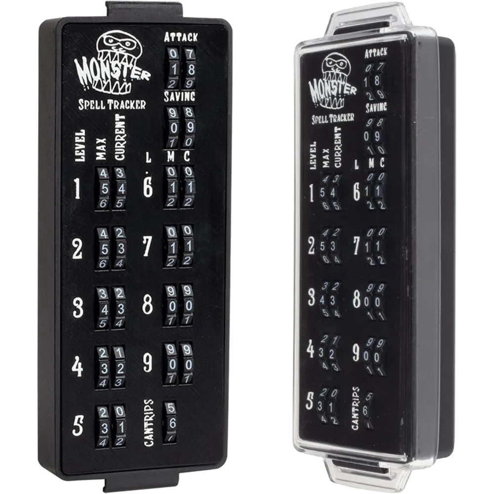 Ultimate RPG Spell Tracker for DND- Easily Keep Track of All Magic Stats, Levels, Modifiers Easily w Adjustable Place-Locking Dials &amp; Protective Cover- Compatible w Dungeons Dragons 5e Tabletop Games - X5A4