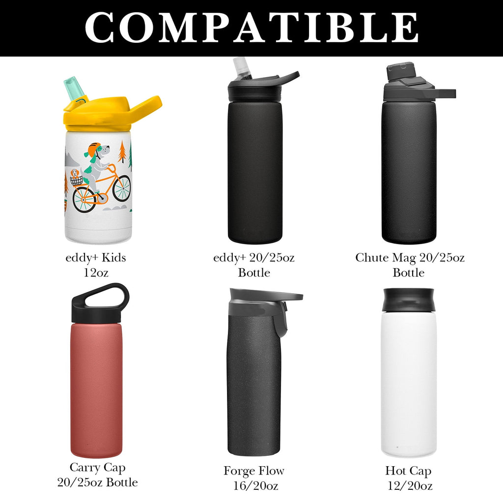 Linkidea 6 Pack Water Bottle Bottom Pad Compatible with CamelBak eddy+ Steel Bottle 20/25oz, Chute Mag Bottle, Silicone Anti-Slip Waterbottle Base Silencer Rubber Protector - U4MW