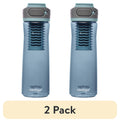 (2 pack) Contigo Clybourn Plastic FreeFlow Filter Water Bottle with AUTOSEAL Lid 24 oz., Dark Ice, with Replacable Filter - HGCF