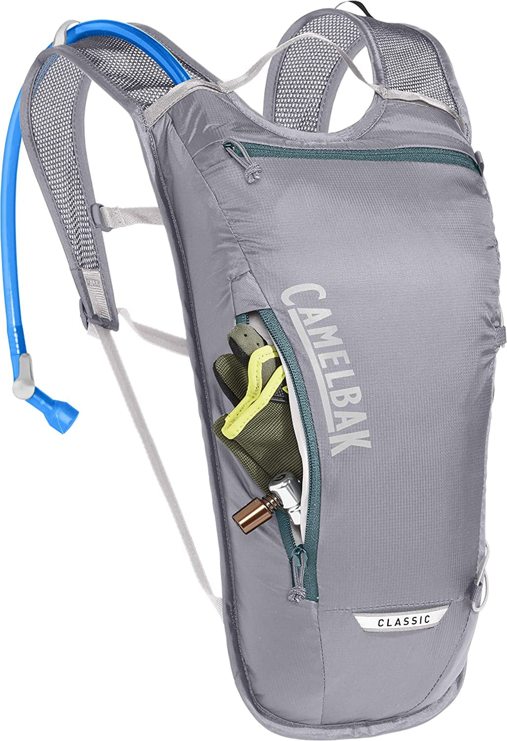 CamelBak Classic Light Bike Hydration Pack 70oz, Gunmetal/Hydro - RQUV