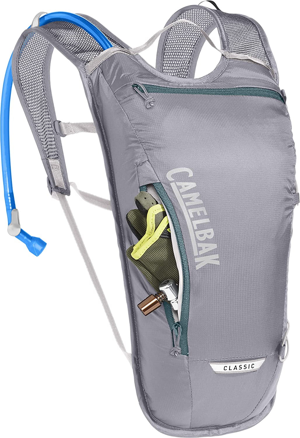 CamelBak Classic Light Bike Hydration Pack 70oz, Gunmetal/Hydro - RQUV