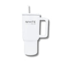 Tumbler 30 oz – Stainless Steel Cup with Handle and Lid | White Prime - SNEU