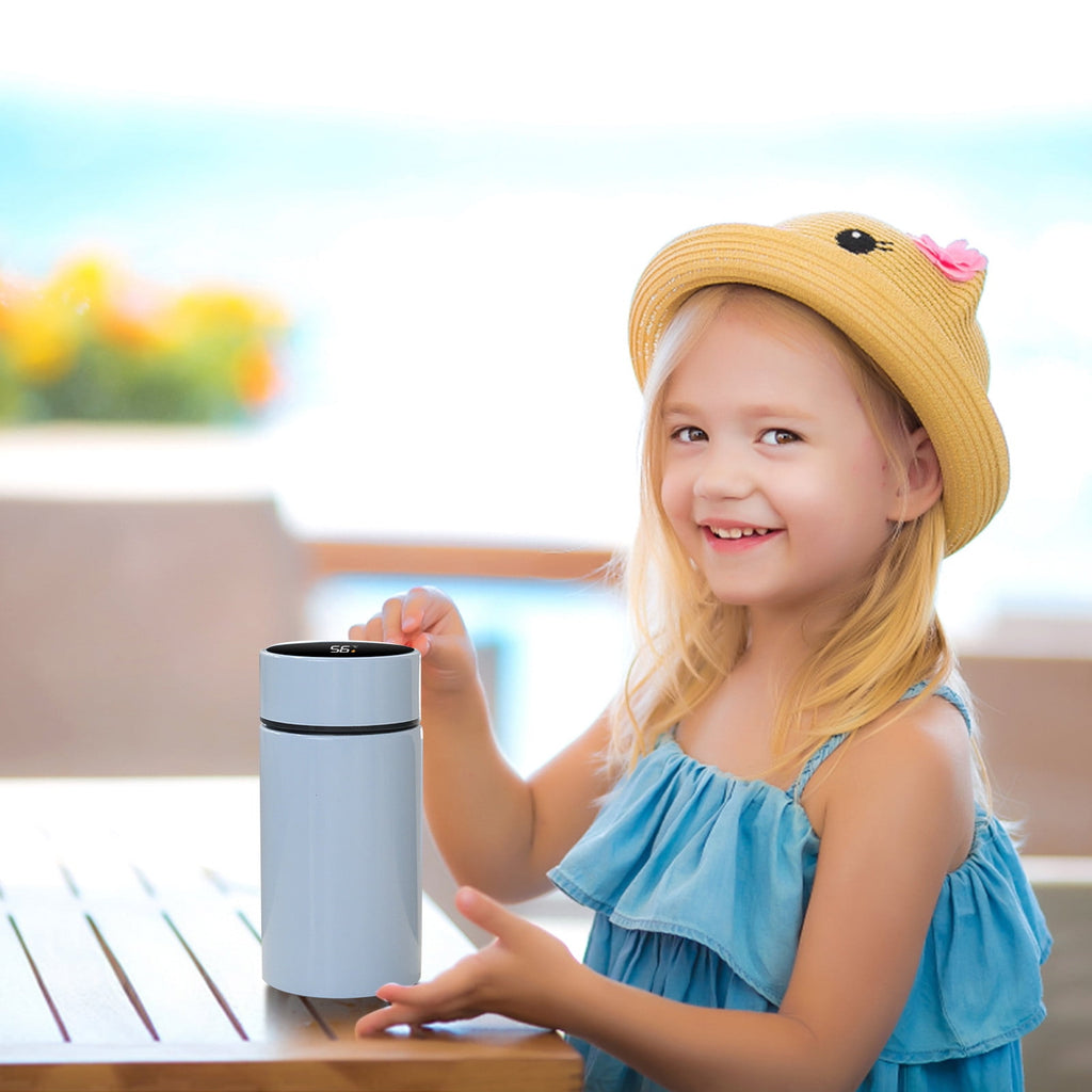 Stainless Steel Insulation Cup Cute Mini Portable Children Student Water Bottle Coffee Travel Mug LED Temperature Display Double Walled Vacuum Long Lasting Insulation - G4N6