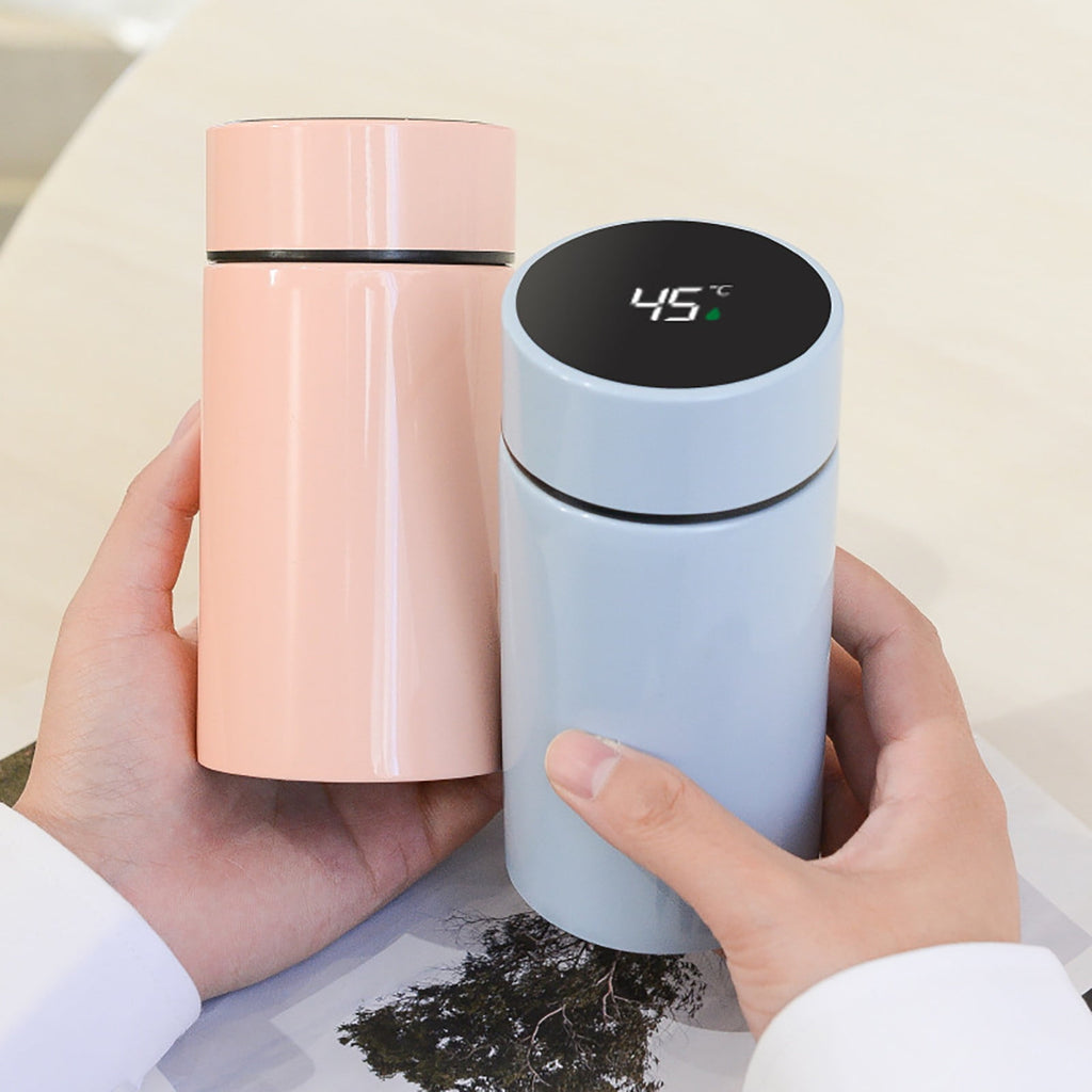 Stainless Steel Insulation Cup Cute Mini Portable Children Student Water Bottle Coffee Travel Mug LED Temperature Display Double Walled Vacuum Long Lasting Insulation - G4N6