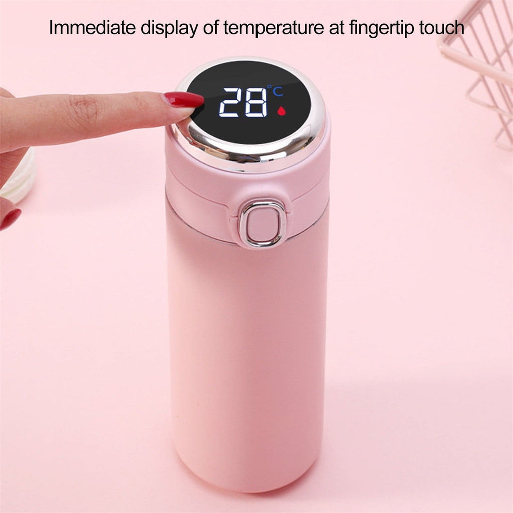 Stainless Steel Insulation Cup Cute Mini Portable Children Student Water Bottle Coffee Travel Mug LED Temperature Display Double Walled Vacuum Long Lasting Insulation - G4N6