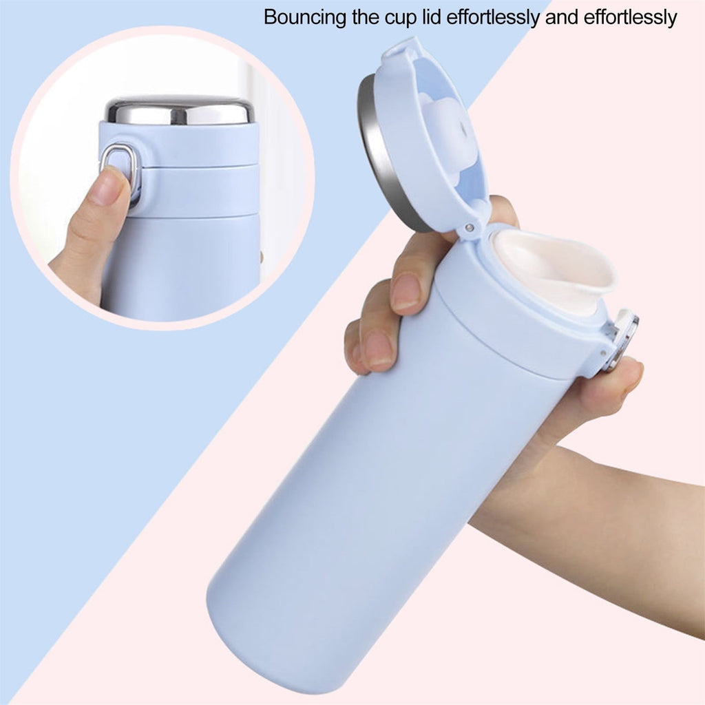 Stainless Steel Insulation Cup Cute Mini Portable Children Student Water Bottle Coffee Travel Mug LED Temperature Display Double Walled Vacuum Long Lasting Insulation - G4N6