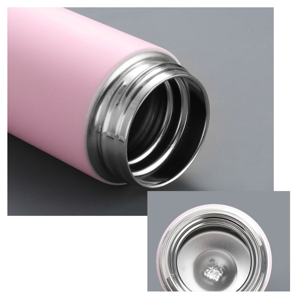 Stainless Steel Insulation Cup Cute Mini Portable Children Student Water Bottle Coffee Travel Mug LED Temperature Display Double Walled Vacuum Long Lasting Insulation - G4N6