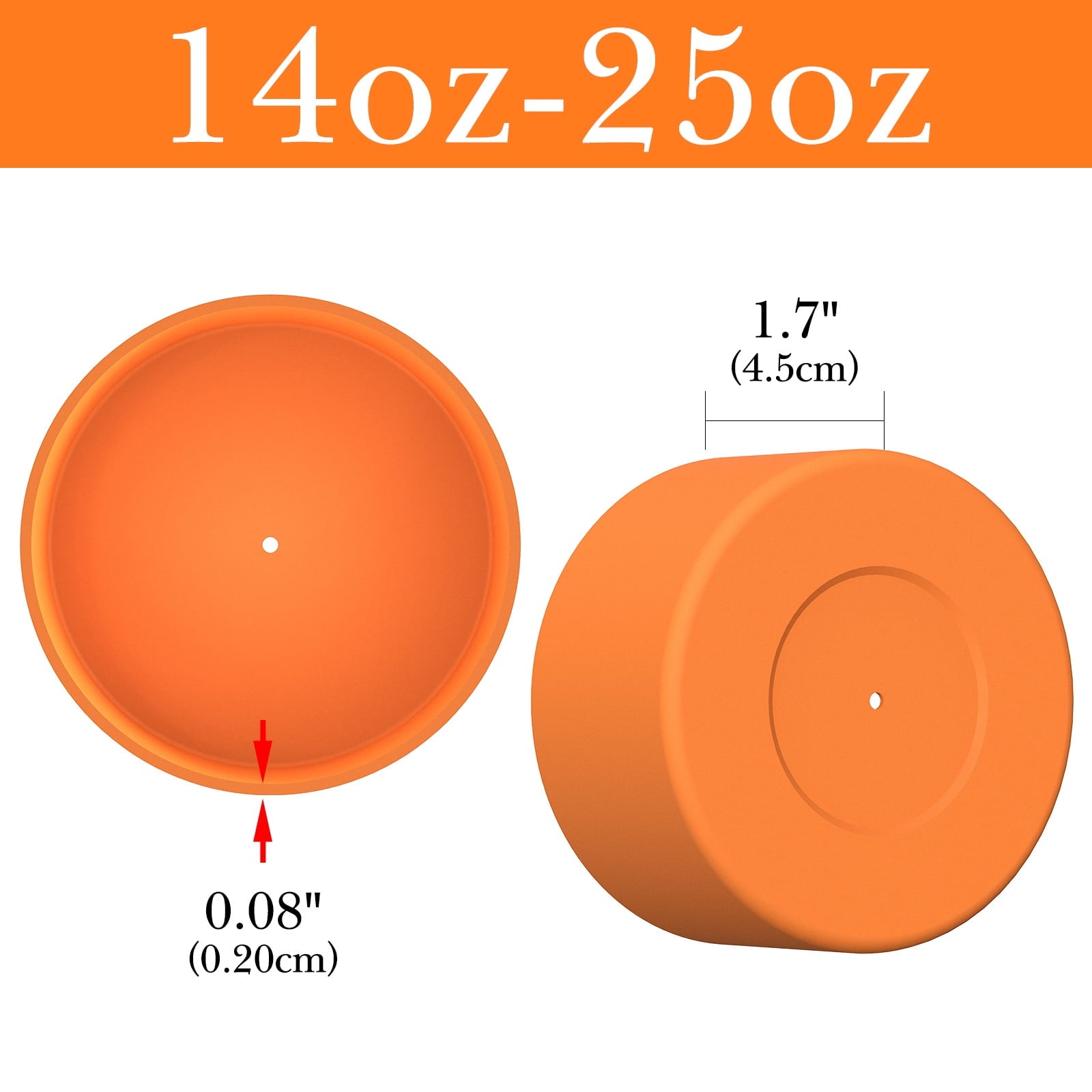 Linkidea 2 Pack Water Bottle Boot Compatible with CamelBak Eddy+20oz/25oz, Chute Mag 20oz/25oz, Carry Cap, Silicone Anti-Slip Bottle Bottom Bumper Protector (Orange) - WHY4