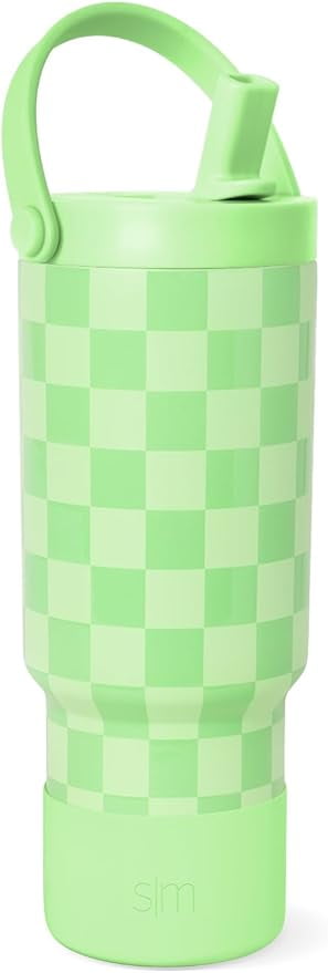 Simple Modern 24 fl oz Insulated Stainless Steel Trek Pivot Tumbler with Straw Lid and Top Handle|Seaside Blue - H6HD