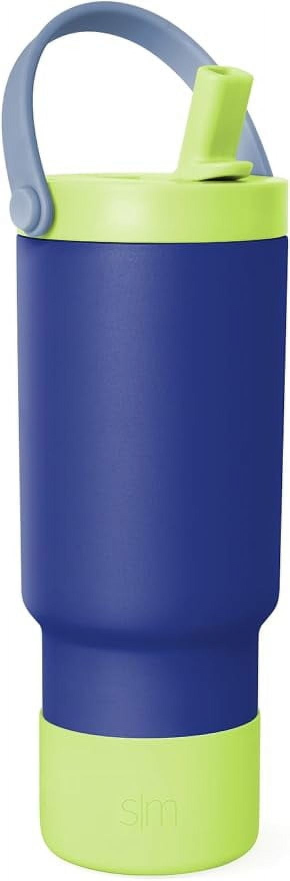 Simple Modern 24 fl oz Insulated Stainless Steel Trek Pivot Tumbler with Straw Lid and Top Handle|Seaside Blue - H6HD