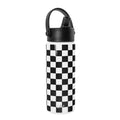 Simple Modern 18 fl oz Insulated Stainless Steel Summit Wide Mouth Water Bottle with Handle and Straw Lid|Black and White Checkmate - AUOG