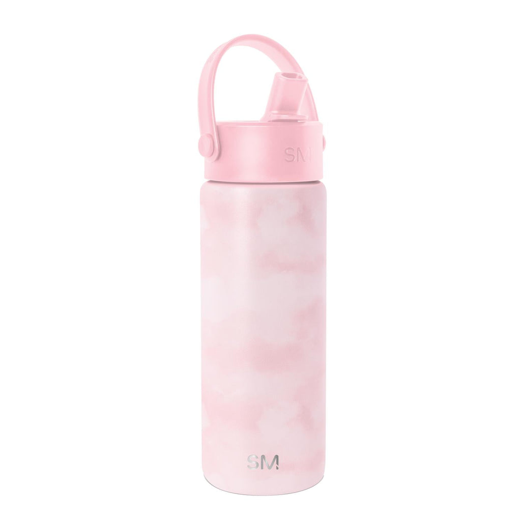 Simple Modern 18 fl oz Insulated Stainless Steel Summit Wide Mouth Water Bottle with Handle and Straw Lid|Black and White Checkmate - AUOG