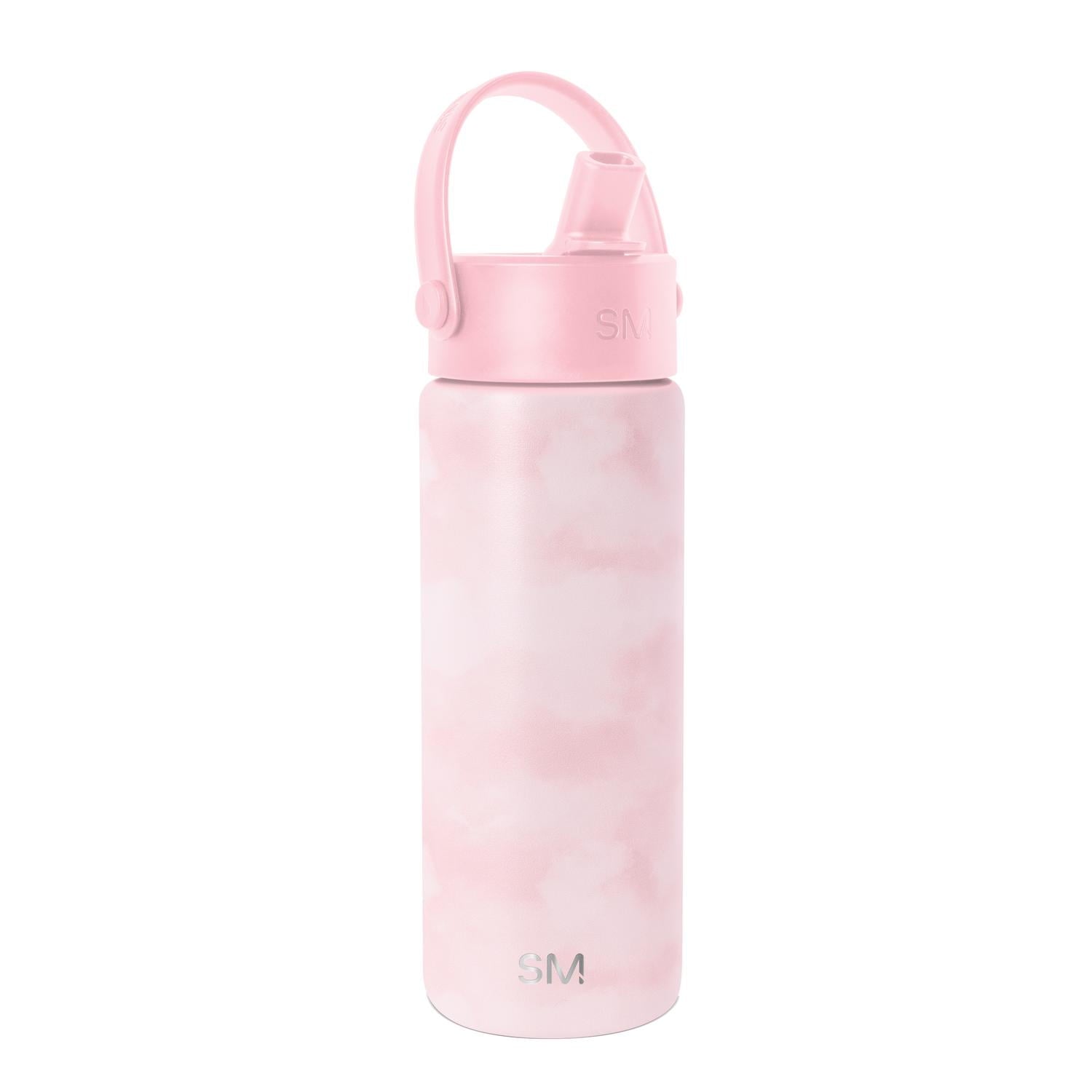 Simple Modern 18 fl oz Insulated Stainless Steel Summit Wide Mouth Water Bottle with Handle and Straw Lid|Black and White Checkmate - AUOG