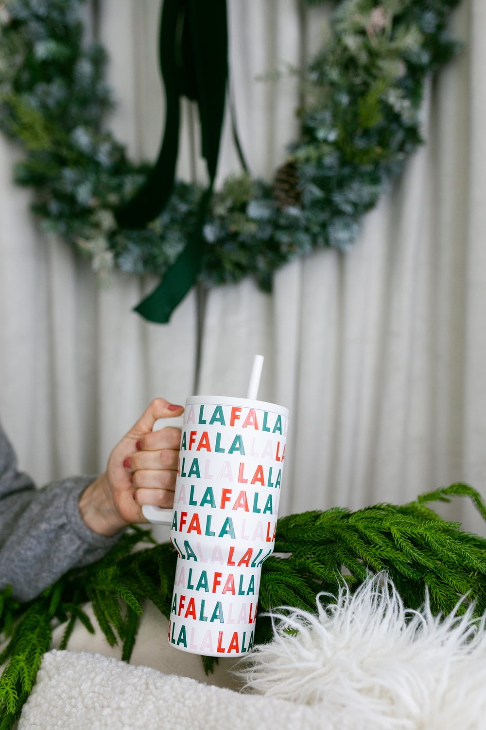 Simple Modern 30 fl oz Insulated Stainless Steel Trek Tumbler with Straw Lid | Seaglass Sage and Cream Checkmate - ON24