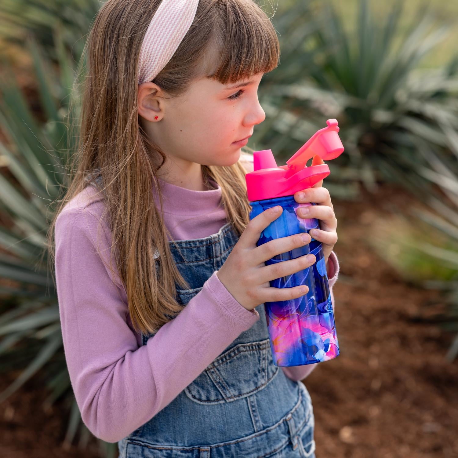 Simple Modern 18 fl oz Insulated Stainless Steel Summit Water Bottle with Covered Silicone Straw Lid | Dreamcicle - I9UP